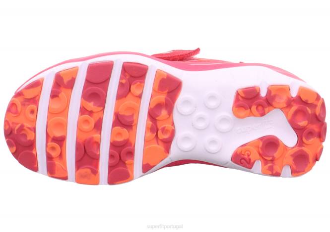 Superfit rosa/laranja bebês sport5 - tênis baixo com fecho de velcro JFFX302