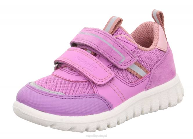 Superfit roxo Rosa bebês sport7 mini - tênis baixo com fecho de velcro JFFX338