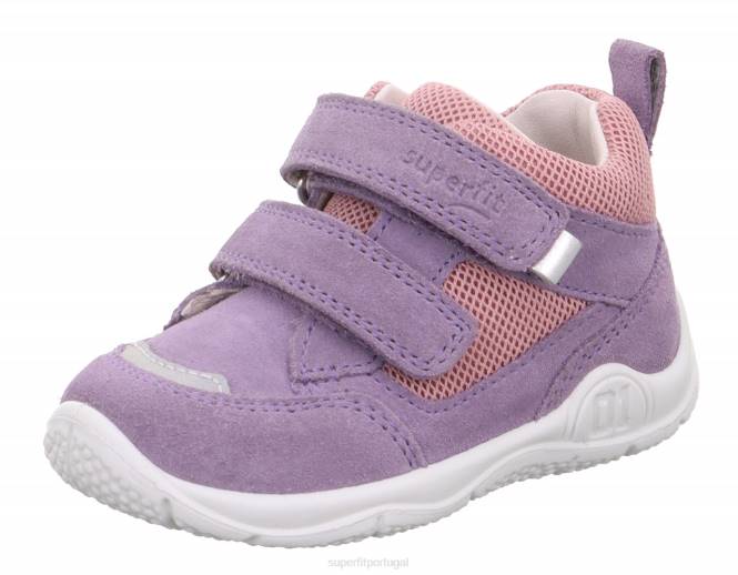 Superfit roxo Rosa bebês universe - tênis cano baixo com velcro JFFX254