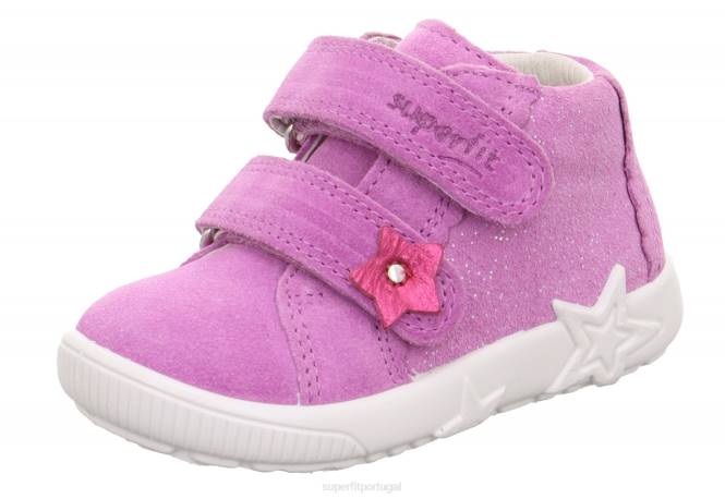 Superfit roxo bebês starlight - tênis cano baixo com velcro JFFX274