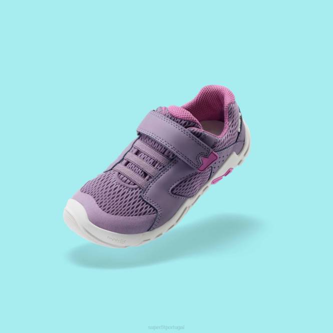 Superfit roxo bebês trace - tênis cano baixo com velcro JFFX541