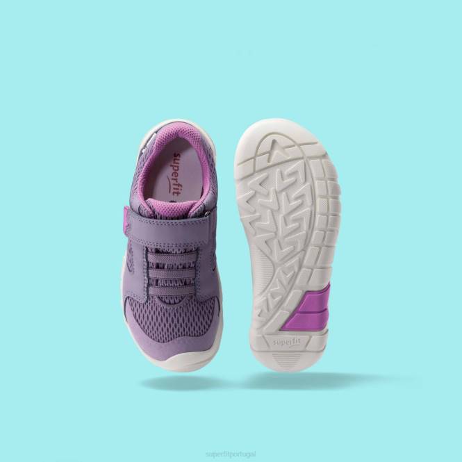 Superfit roxo bebês trace - tênis cano baixo com velcro JFFX541