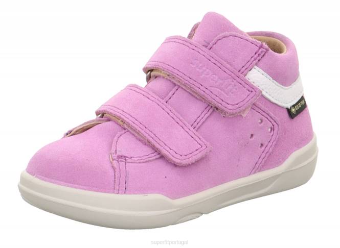Superfit roxo/branco bebês superfree - tênis cano baixo com velcro JFFX358
