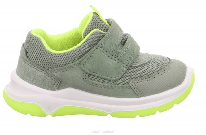 Superfit verde claro/amarelo bebês cooper - tênis cano baixo com velcro JFFX331