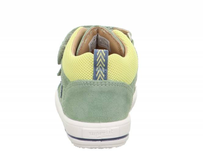 Superfit verde claro/amarelo bebês moppy - tênis cano baixo com velcro JFFX336