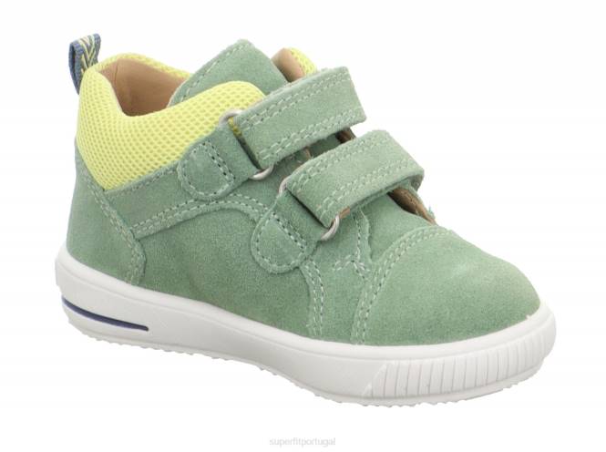 Superfit verde claro/amarelo bebês moppy - tênis cano baixo com velcro JFFX336