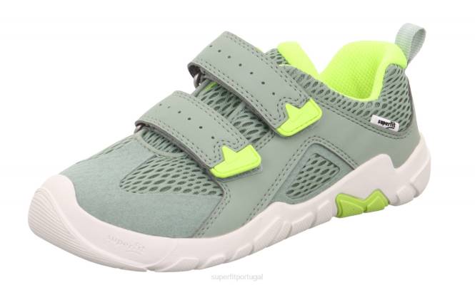 Superfit verde claro/amarelo bebês trace - tênis cano baixo com velcro JFFX543