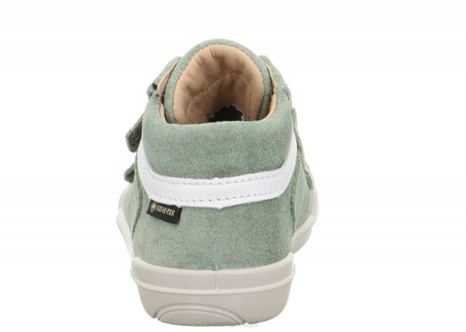 Superfit verde claro/branco bebês superfree - tênis cano baixo com velcro JFFX300