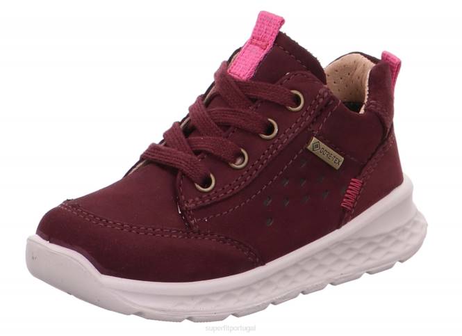 Superfit vermelho/rosa bebês brisa - tênis baixo com cadarço JFFX428