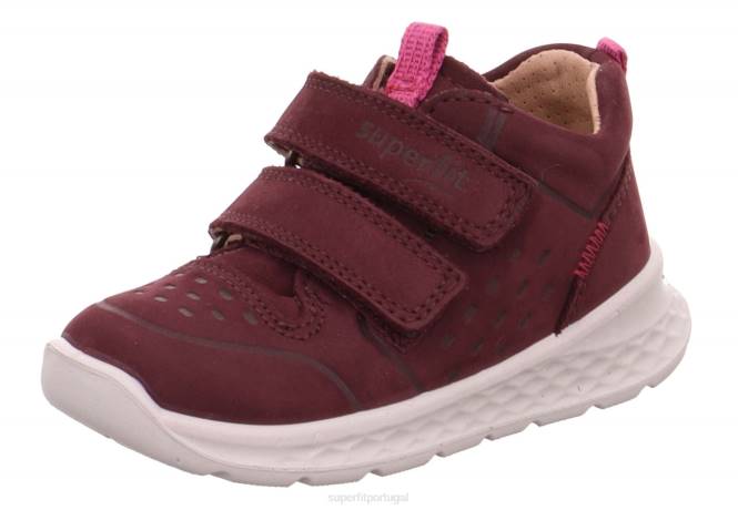 Superfit vermelho/rosa bebês brisa - tênis cano baixo com velcro JFFX407