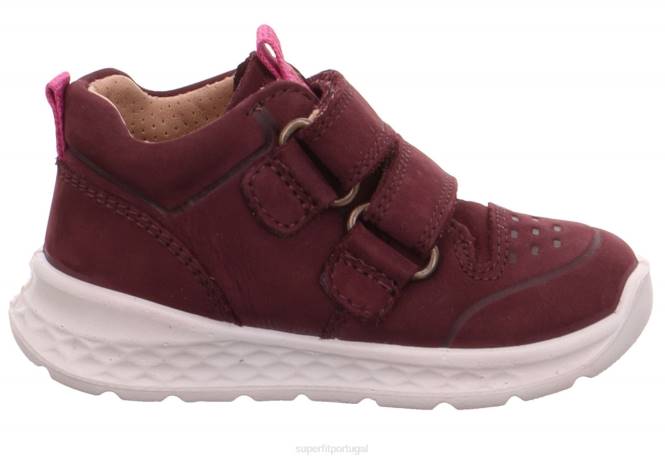 Superfit vermelho/rosa bebês brisa - tênis cano baixo com velcro JFFX407