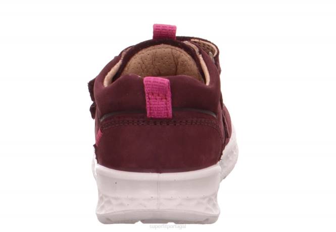 Superfit vermelho/rosa bebês brisa - tênis cano baixo com velcro JFFX407