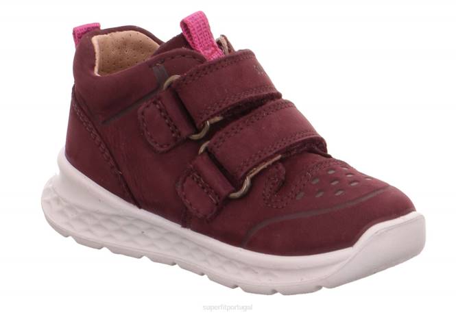 Superfit vermelho/rosa bebês brisa - tênis cano baixo com velcro JFFX407