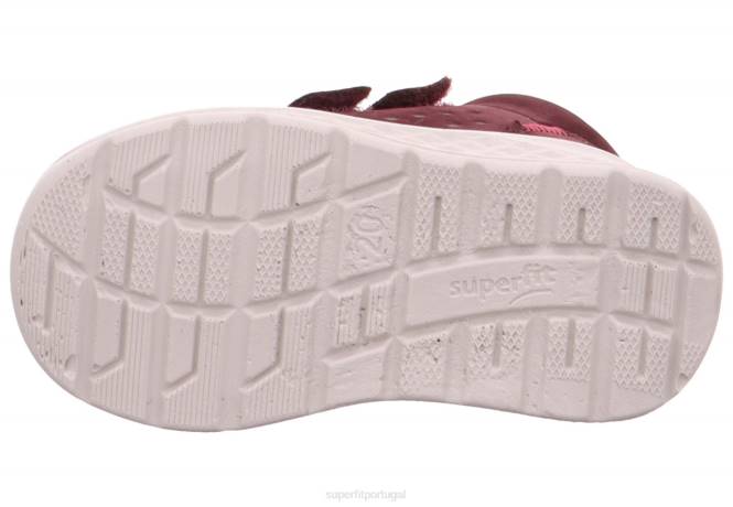 Superfit vermelho/rosa bebês brisa - tênis cano baixo com velcro JFFX407
