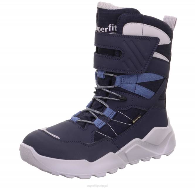 Superfit azul/cinza claro crianças e adolescentes foguete - bota com fecho de velcro JFFX922