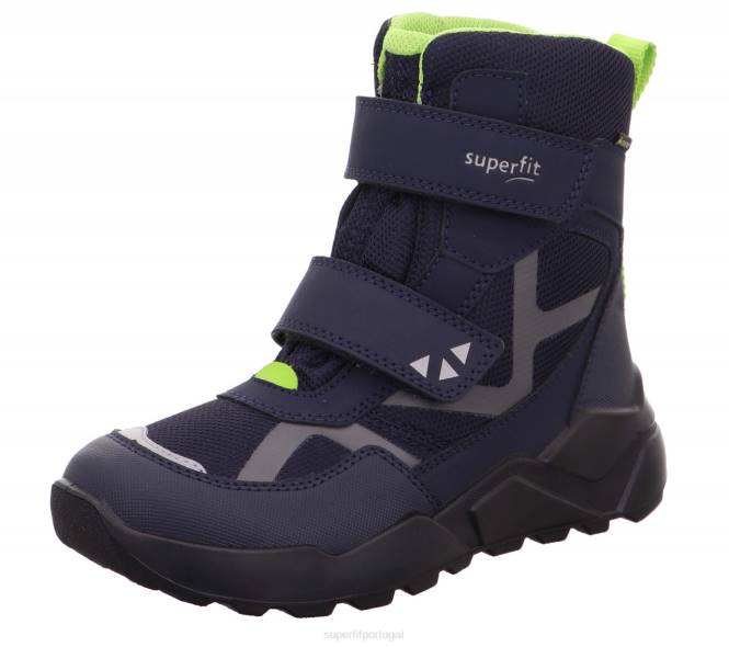 Superfit azul verde crianças e adolescentes foguete - bota com fecho de velcro JFFX939