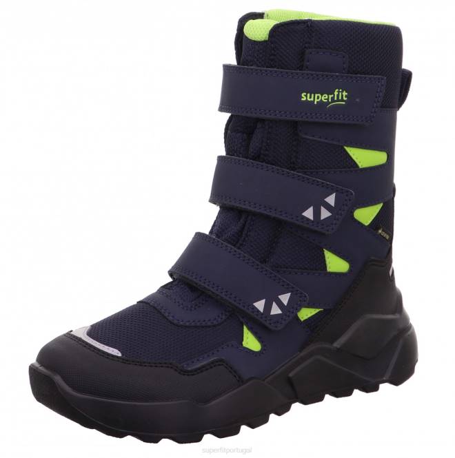 Superfit azul verde crianças e adolescentes foguete - bota com fecho de velcro JFFX940