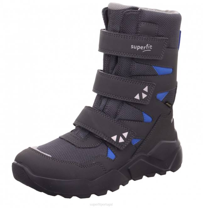 Superfit cinza azulado crianças e adolescentes foguete - bota com fecho de velcro JFFX928