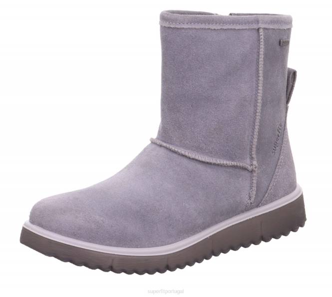 Superfit cinza claro crianças e adolescentes lora - bota com zíper JFFX938