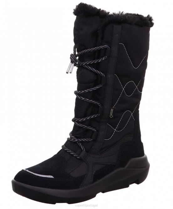 Superfit preto crianças e adolescentes crepúsculo - bota com fecho de correr JFFX914