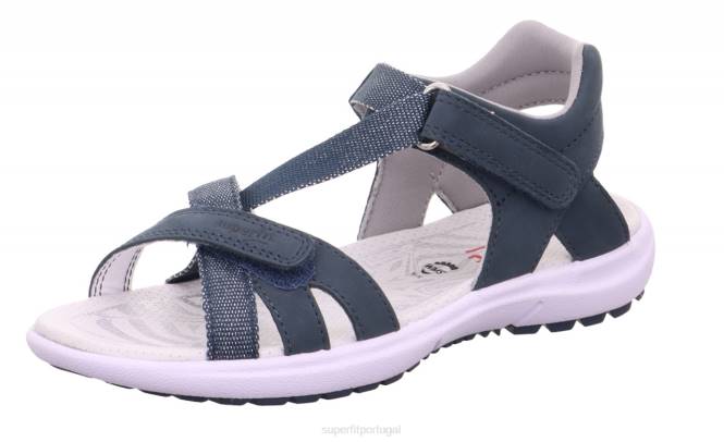 Superfit azul crianças e adolescentes arco-íris - sandália com fecho de velcro JFFX869