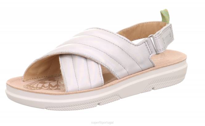 Superfit prata crianças e adolescentes paloma - sandália com fecho de velcro JFFX870