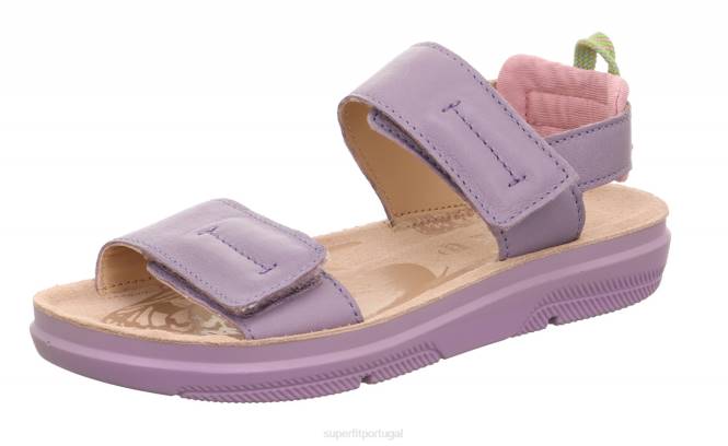 Superfit roxo crianças e adolescentes paloma - sandália com fecho de velcro JFFX876