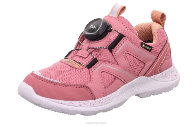 Superfit rosa/laranja crianças e adolescentes rush - tênis cano baixo com sistema boa fit JFFX525
