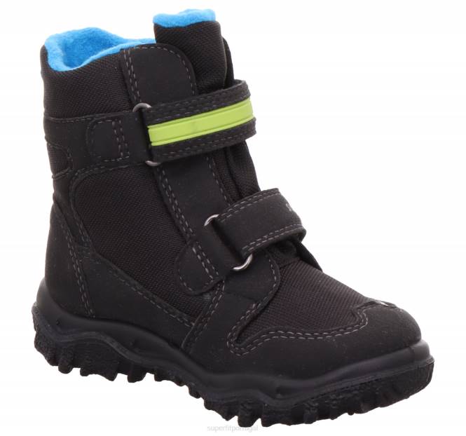 Superfit Preto Azul crianças husky - bota com fecho de velcro JFFX723