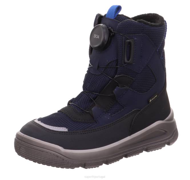 Superfit Preto Azul crianças mars - bota com sistema de boa fit JFFX697