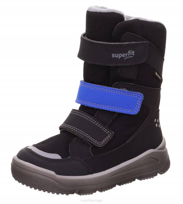 Superfit Preto Azul crianças marte - bota com fecho de velcro JFFX710