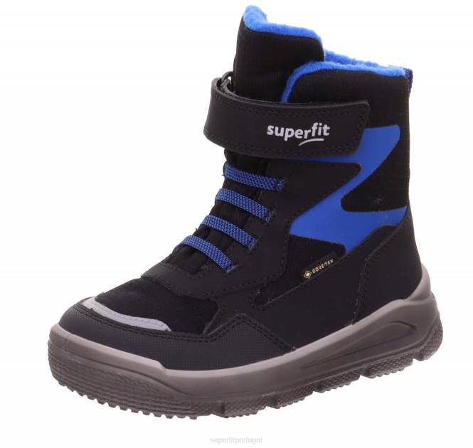 Superfit Preto Azul crianças marte - bota com fecho de velcro JFFX748