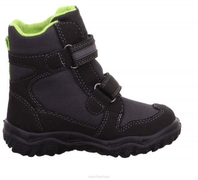 Superfit Preto Verde crianças husky - bota com fecho de velcro JFFX725