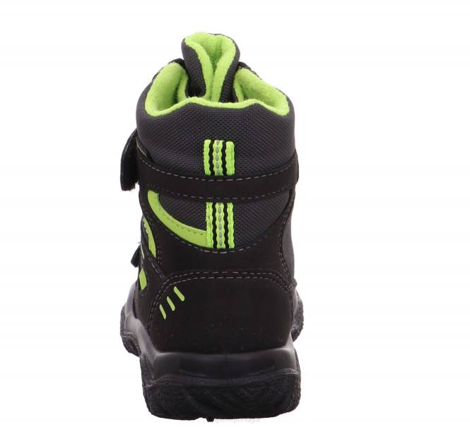 Superfit Preto Verde crianças husky - bota com fecho de velcro JFFX725