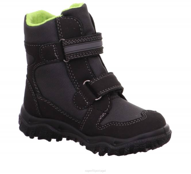 Superfit Preto Verde crianças husky - bota com fecho de velcro JFFX725