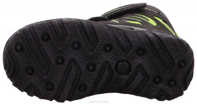 Superfit Preto Verde crianças husky - bota com fecho de velcro JFFX725