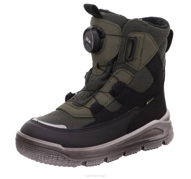 Superfit Preto Verde crianças mars - bota com sistema de boa fit JFFX691