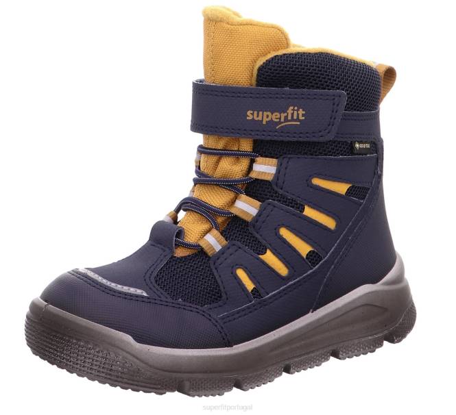 Superfit azul amarelo crianças marte - bota com fecho de velcro JFFX739