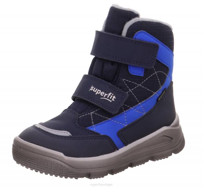 Superfit azul/cinza claro crianças marte - bota com fecho de velcro JFFX708