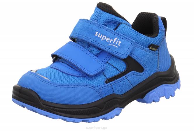 Superfit azul preto crianças jupiter - tênis baixo com velcro JFFX758