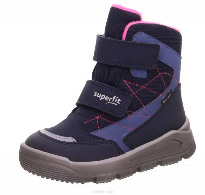 Superfit azul/rosa crianças marte - bota com fecho de velcro JFFX718