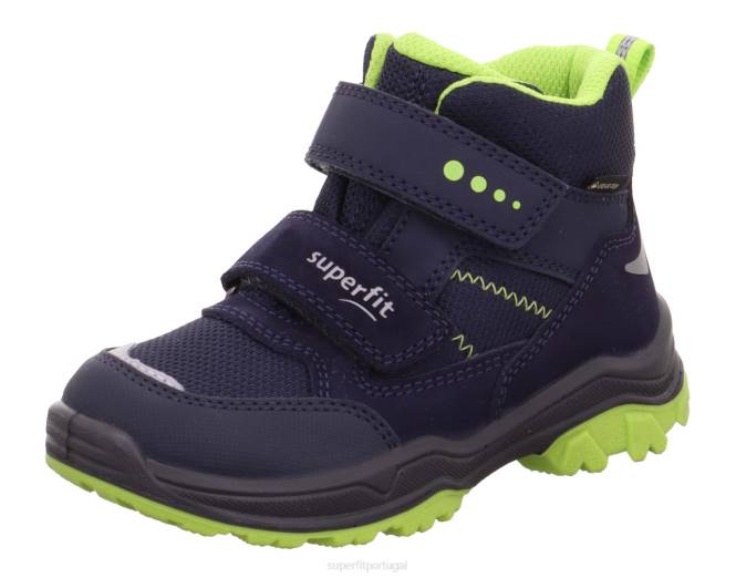 Superfit azul/verde claro crianças jupiter - bota com fecho de velcro JFFX768