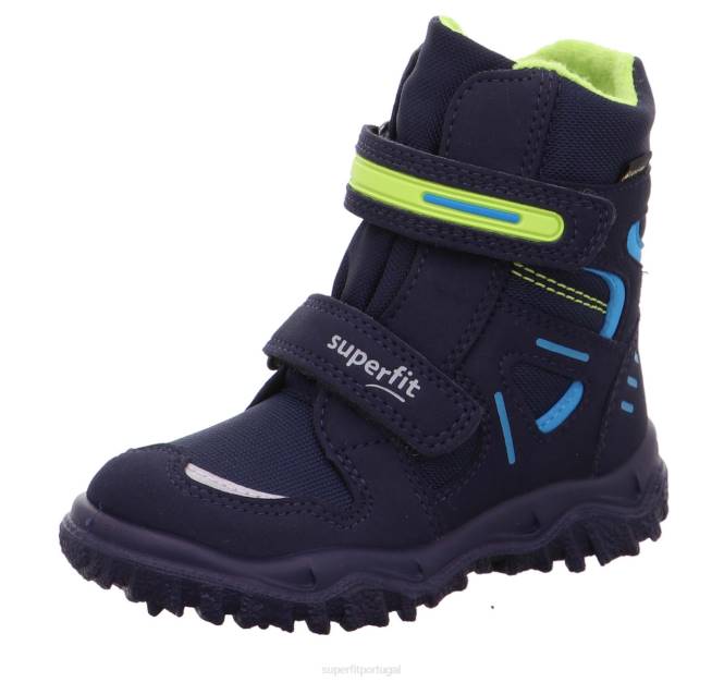 Superfit azul verde crianças husky - bota com fecho de velcro JFFX699