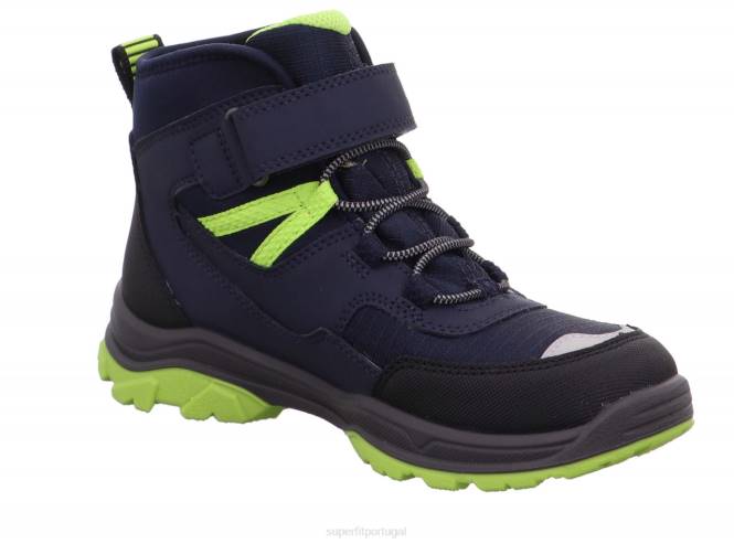 Superfit azul verde crianças jupiter - bota com fecho de velcro JFFX902