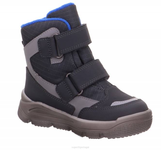 Superfit cinza azulado crianças marte - bota com fecho de velcro JFFX751