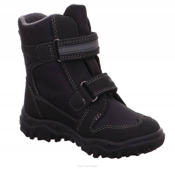 Superfit cinza escuro crianças husky - bota com fecho de velcro JFFX731