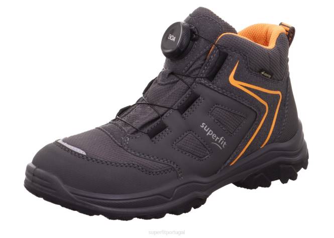Superfit cinza/laranja crianças jupiter - bota com sistema de boa fit JFFX901
