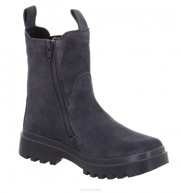 Superfit cinzento Preto crianças abby - bota com zíper JFFX728