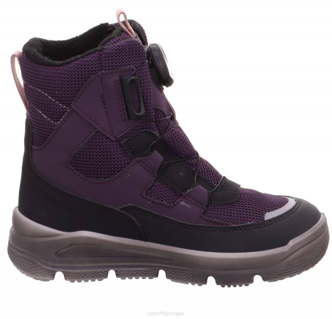 Superfit preto/roxo crianças mars - bota com sistema de boa fit JFFX746