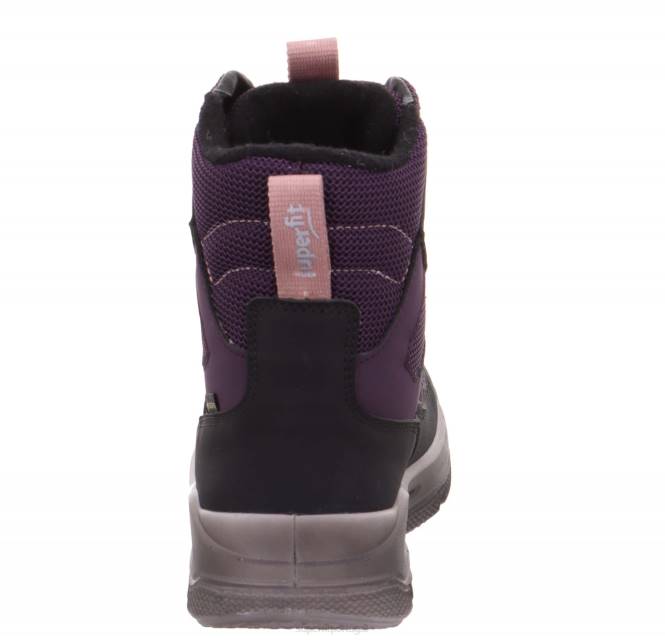 Superfit preto/roxo crianças mars - bota com sistema de boa fit JFFX746